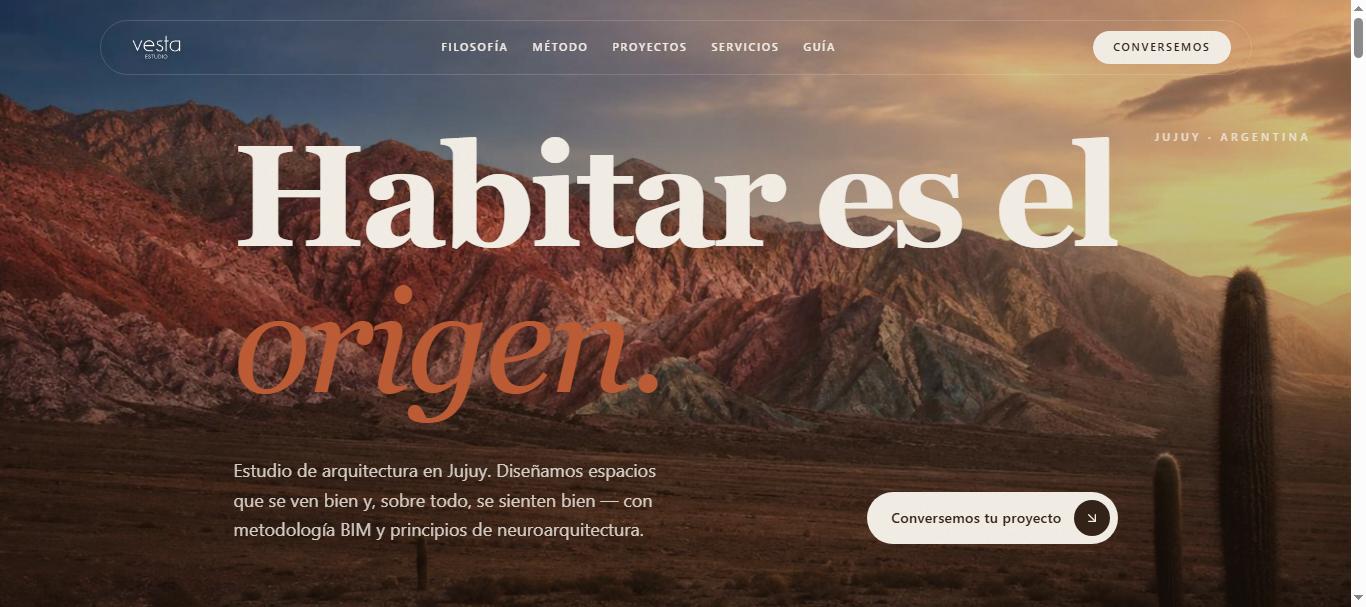 Vesta Estudio — desktop