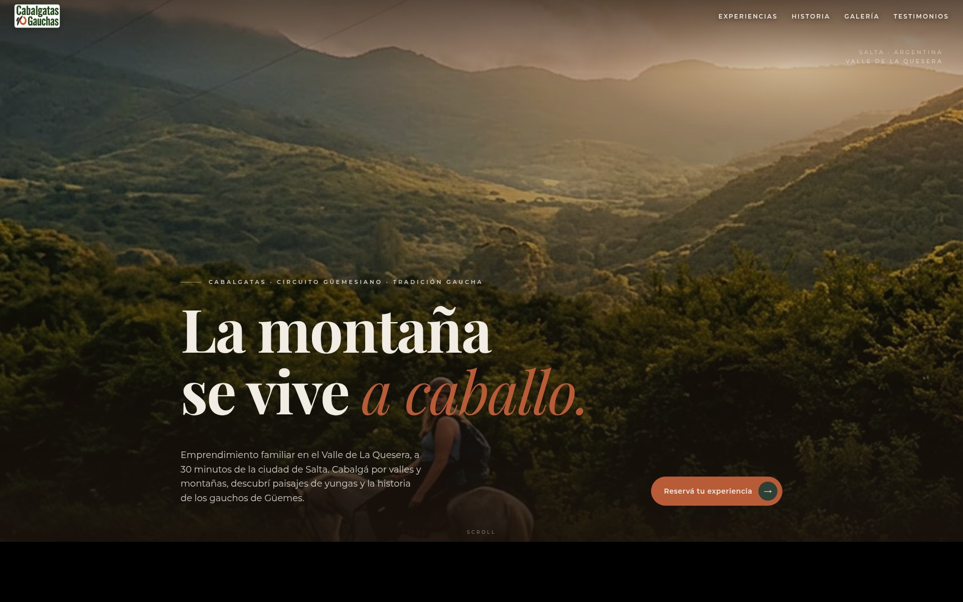 Cabalgatas Gauchas — desktop